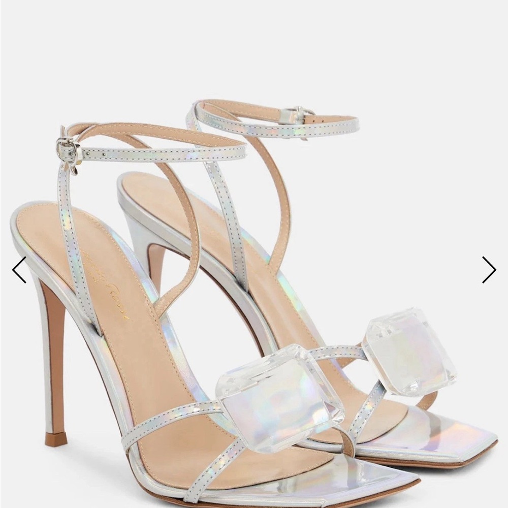 Gianvito Rossi - Japur Elegant Silver Strappy Heels